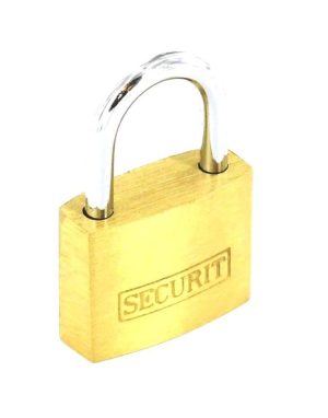 SECURIT S1132 BRASS PADLOCK 20MM WITH 3 KEYS
