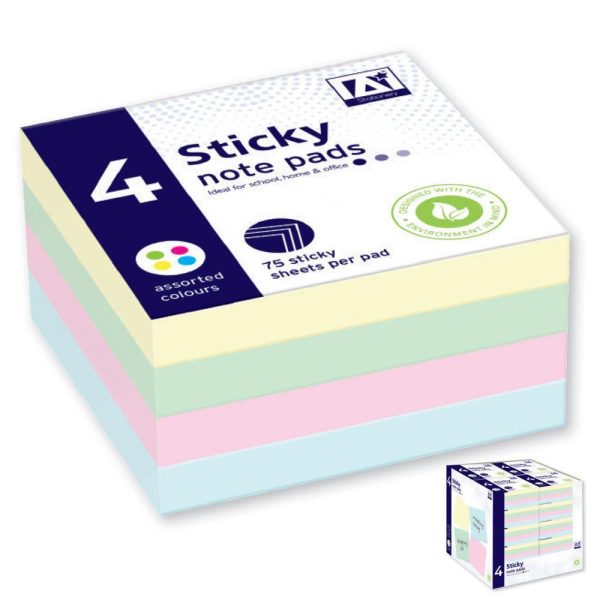 ANKER STATIONERY STICKY NOTE PADS PACK OF 4