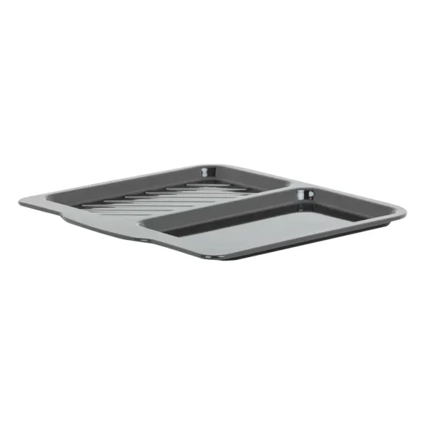 WHAM ENAMEL 0.6MM BLACK HANDLED DUAL OVEN TRAY