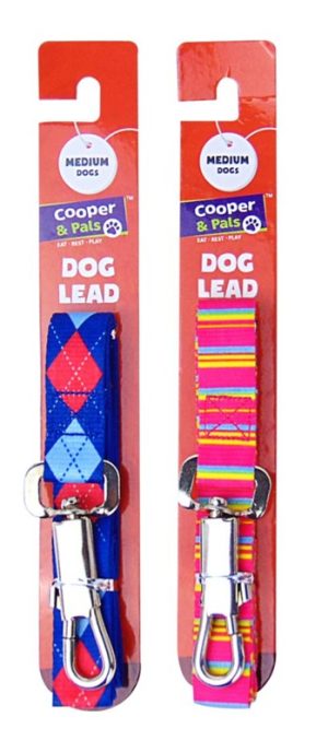 COOPER & PALS ASSORTED DOG LEAD 1.2M