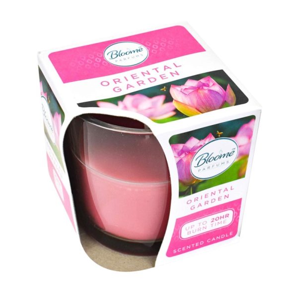 BLOOME SCENTED GLASS JAR CANDLE 20H - ORIENTAL GARDEN