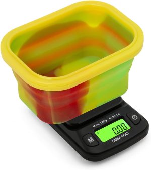ON BALANCE SBM100 MINI DIGITAL SCALE WITH SILICONE BOWL 0.01G TO 100G - RASTA