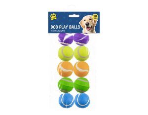 KINGDOM MULTICOLOUR DOG PLAY TENNIS BALLS PACK OF 10