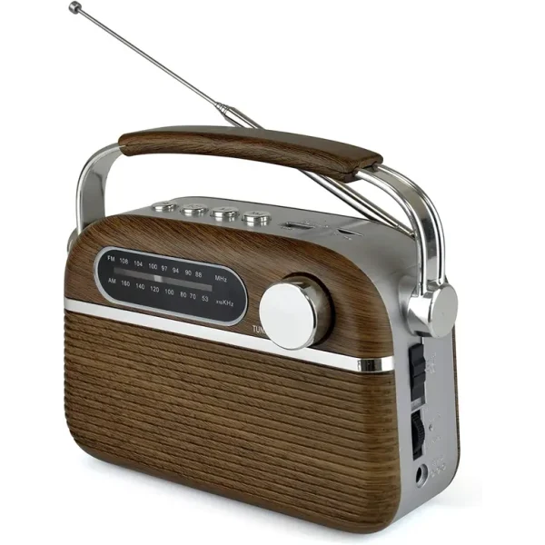 LLOYTRON VINTAGE STYLE RECHARGEABLE AM/FM RADIO WITH BLUETOOTH