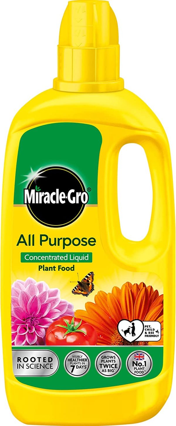 MIRACLE GRO ALL PURPOSE CONCENTRATED LIQUID PLANT FOOD 800ML