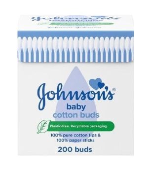 JOHNSONS BIODEGRADABLE BABY COTTON BUDS PACK OF 200