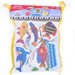 SEA LIFE EVA BATH TOYS / STICKERS PACK OF 16