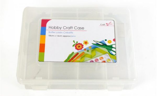 HOBBY CRAFT CASE 24 COMPARTMENT STORAGE BOX 20CM X 13CM