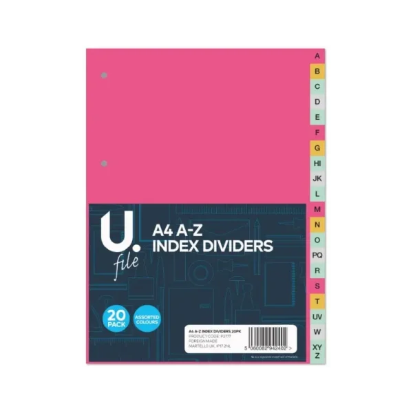 U. FILE A4 A - Z INDEX DIVIDERS