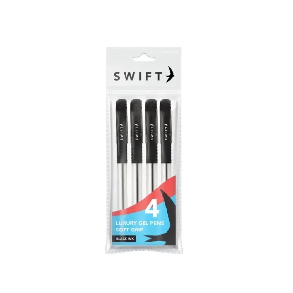 SWIFT SOFT GRIP LUXURY GEL PENS PACK OF 4