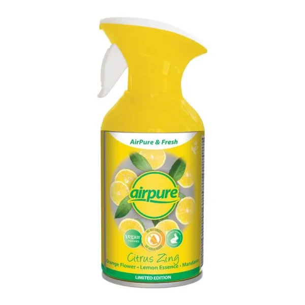 AIRPURE & FRESH AIR FRESHNER SPRAY 250ML - CITRUS ZING