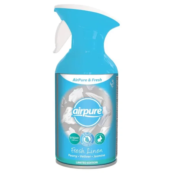 AIRPURE & FRESH AIR FRESHNER SPRAY 250ML - FRESH LINEN