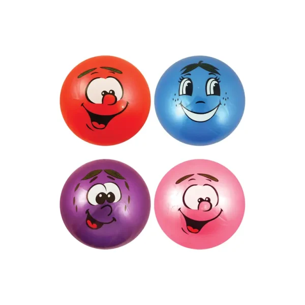 ASSORTED FRUITY SCENTED SMILEY FACE BALL 25CM 80G