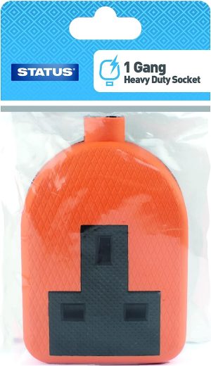 STATUS 1 GANG 13A HEAVY DUTY ORANGE SOCKET
