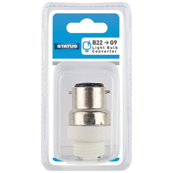 STATUS BAYONET B22 TO G9 CAPSULE LAMP SOCKET CONVERTER / ADAPTER