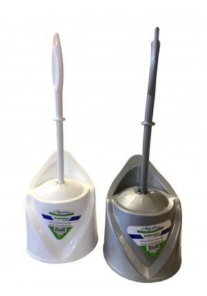 ACACIA PLASTIC TOILET BRUSH WITH HOLDER