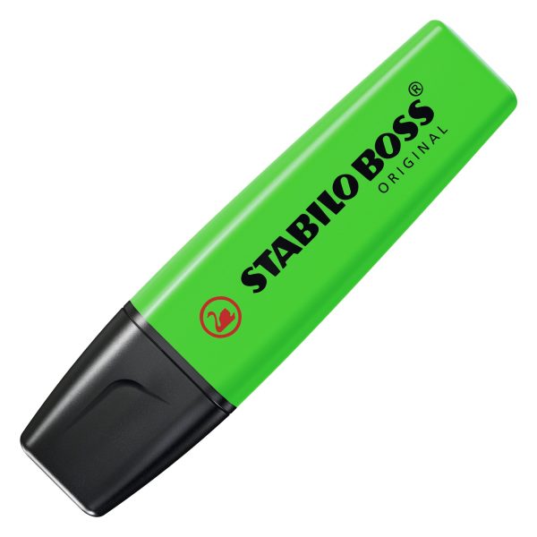 STABILO BOSS ORIGINAL HIGHLIGHTER GREEN PACK OF 10