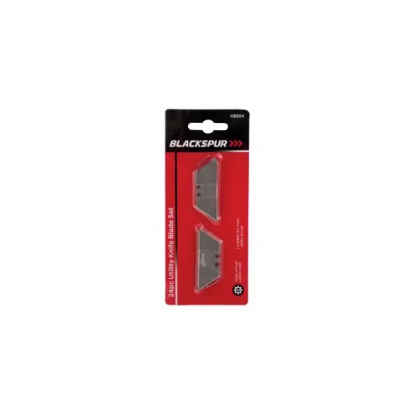 BLACKSPUR HIGH CARBON STEEL UTILITY KNIFE BLADES 24PCS