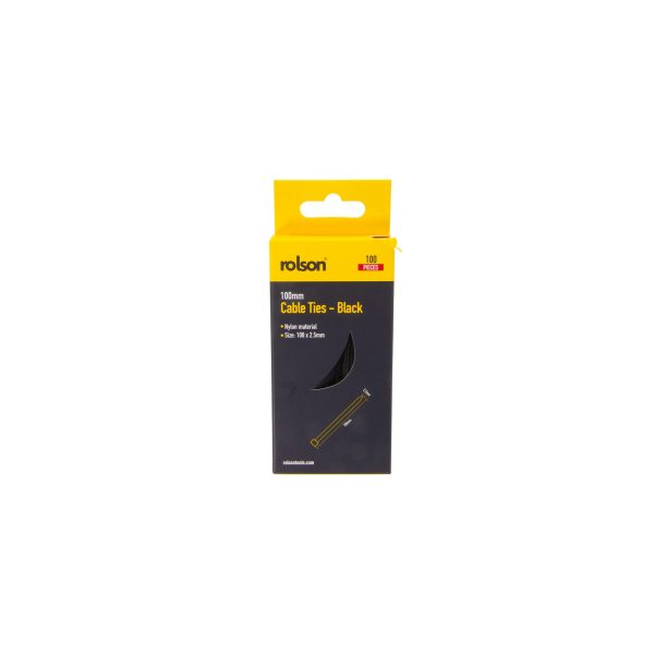 ROLSON 100 PCS CABLE TIES BLACK 100 X 2.5MM