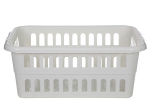 WHITEFURZE 59CM RECTANGULAR LAUNDRY BASKET CREAM