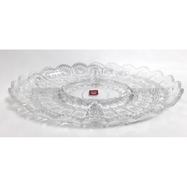 SAKURA 5 COMPARTMENT OVAL GLASS DISH 36 X 23CM