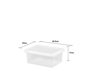WHAM CRYSTAL 17 LTR STORAGE BOX & LID CLEAR