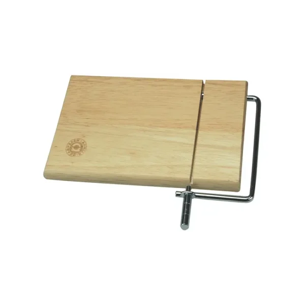 APOLLO HEVEA WOOD CHEESE BOARD WITH WIRE SLICER 25X19CM