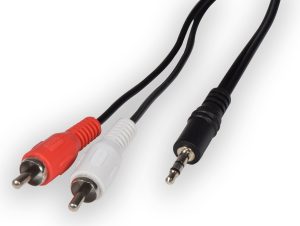 AV:LINK 3.5MM PLUG - 2 RCA PLUGS AUDIO LEAD CABLE 3M