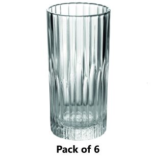 DURALEX MANHATTAN CLEAR GLASS HIGHBALL TUMBLER 305ML PACK OF 6