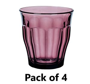 DURALEX PICARDIE PLUM GLASS GOBLET 250ML PACK OF 4
