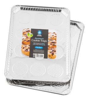 FOUR SEASONS ALUMINIUM FOIL COOKIE TRAYS PACK OF 2