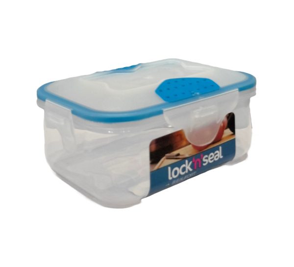 LOCK 'N' SEAL RECTANGULAR PLASTIC FOOD CONTAINER 700ML