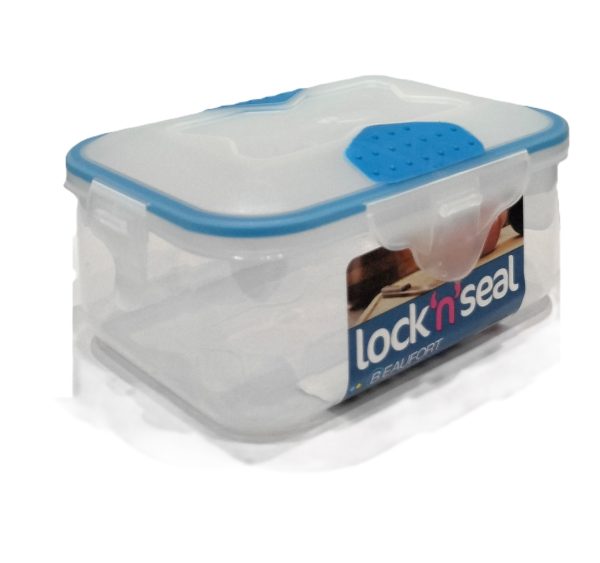 LOCK 'N' SEAL RECTANGULAR PLASTIC FOOD CONTAINER 1.2LTR