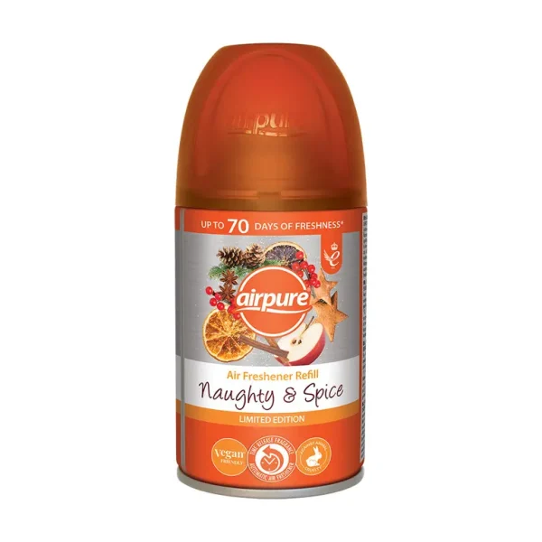 AIRPURE AUTOMATIC AIR FRESHENER REFILL 250ML -NAUGHTY & SPICE