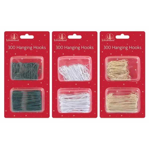 FESTIVE WONDERLAND ASSORTED TREE HOOKS PACK OF 300