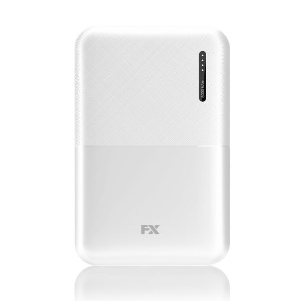 FX WHITE 5000MAH POWER BANK