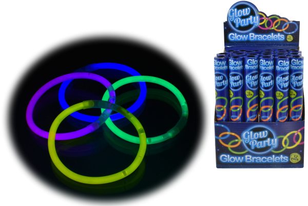 GLOW BRACELET IN COLOUR TUBE PACK OF 12