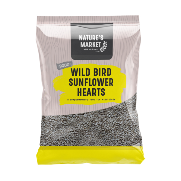 NATURES MARKET WILD BIRD FOOD SUNFLOWER SEED HEARTS 900GM