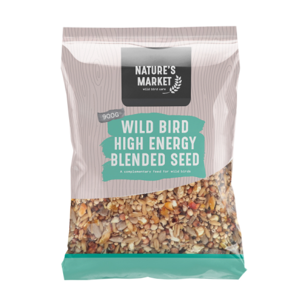 NATURES MARKET WILD BIRD FOOD HIGH ENERGY SEED BLENDED MIX 900GM