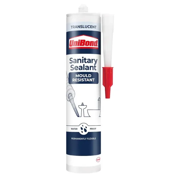 UNIBOND MOULD RESISTANT SANITARY SEALANT CARTRIDGE TRANSLUCENT 274 GM