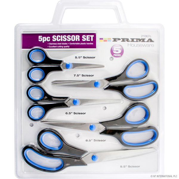 PRIMA ASSORTED SCISSOR SET PACK OF 5