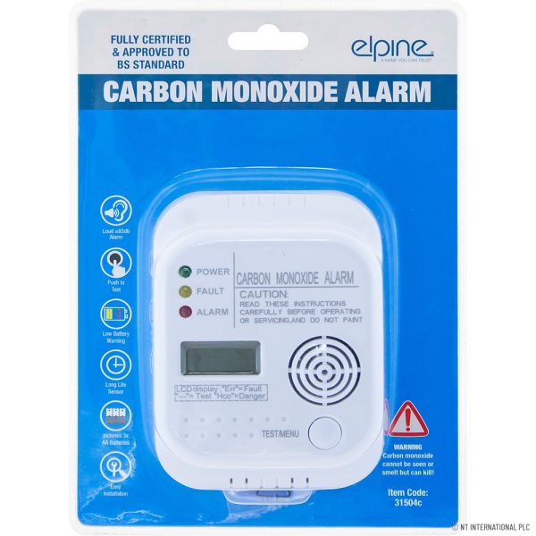 ELPINE BATTERY OPERATED CARBON MONOXIDE ALARM