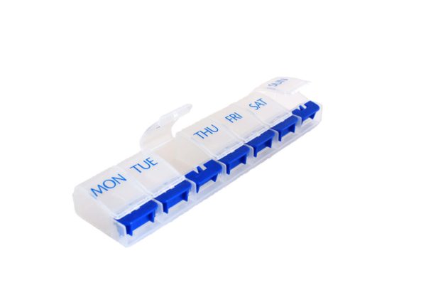 MEDISURE 7 DAY FLIP UP PUSH BUTTON PILL BOX