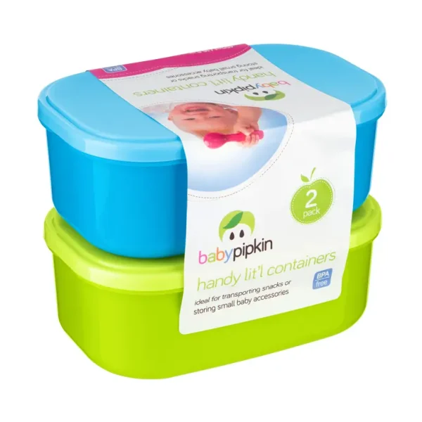 BABY PIPKIN 2PC HANDY LITTLE FOOD CONTAINERS 450ML