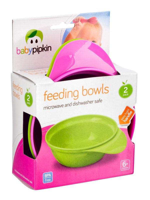 BABY PIPKIN PLASTIC FEEDING BOWLS PACK OF 2