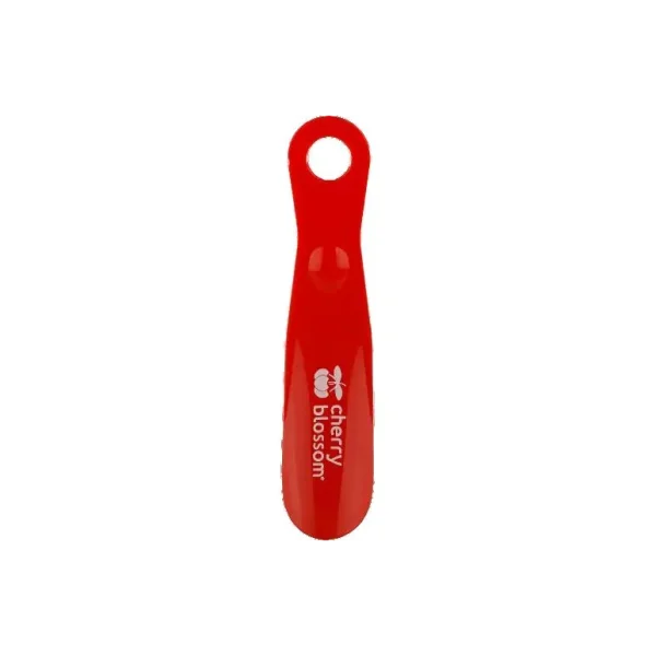 CHERRY BLOSSOM RED PLASTIC SHORT SHOE HORN 18CM