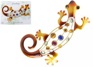 DELUXE METAL GECKO WALL PLAQUE