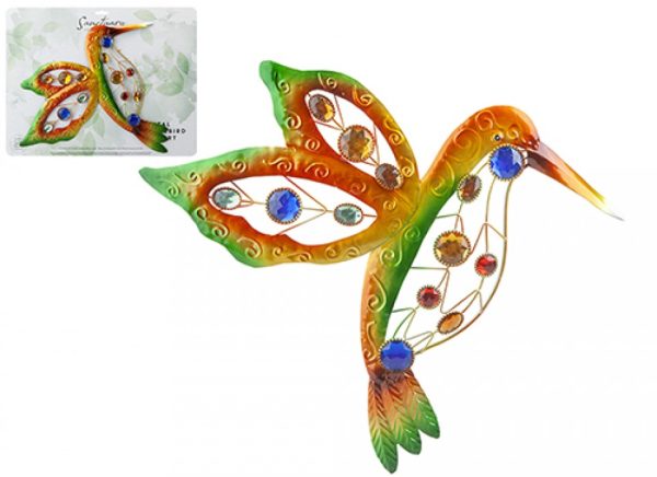 DELUXE METAL HUMMINGBIRD WALL PLAQUE