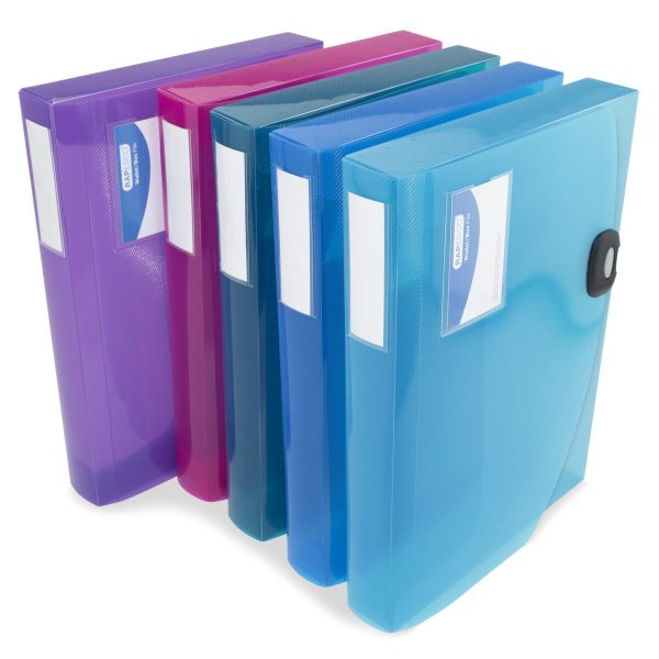 RAPESCO ASSORTED COLOURS A4 40MM RIGID WALLET BOX FILE