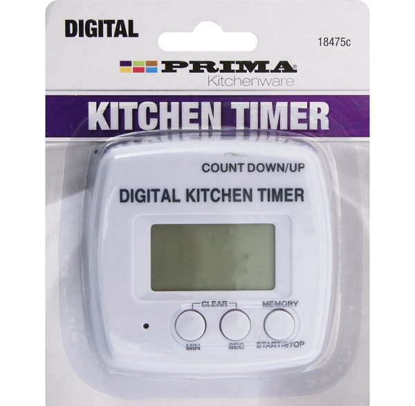 PRIMA WHITE DIGITAL KITCHEN TIMER